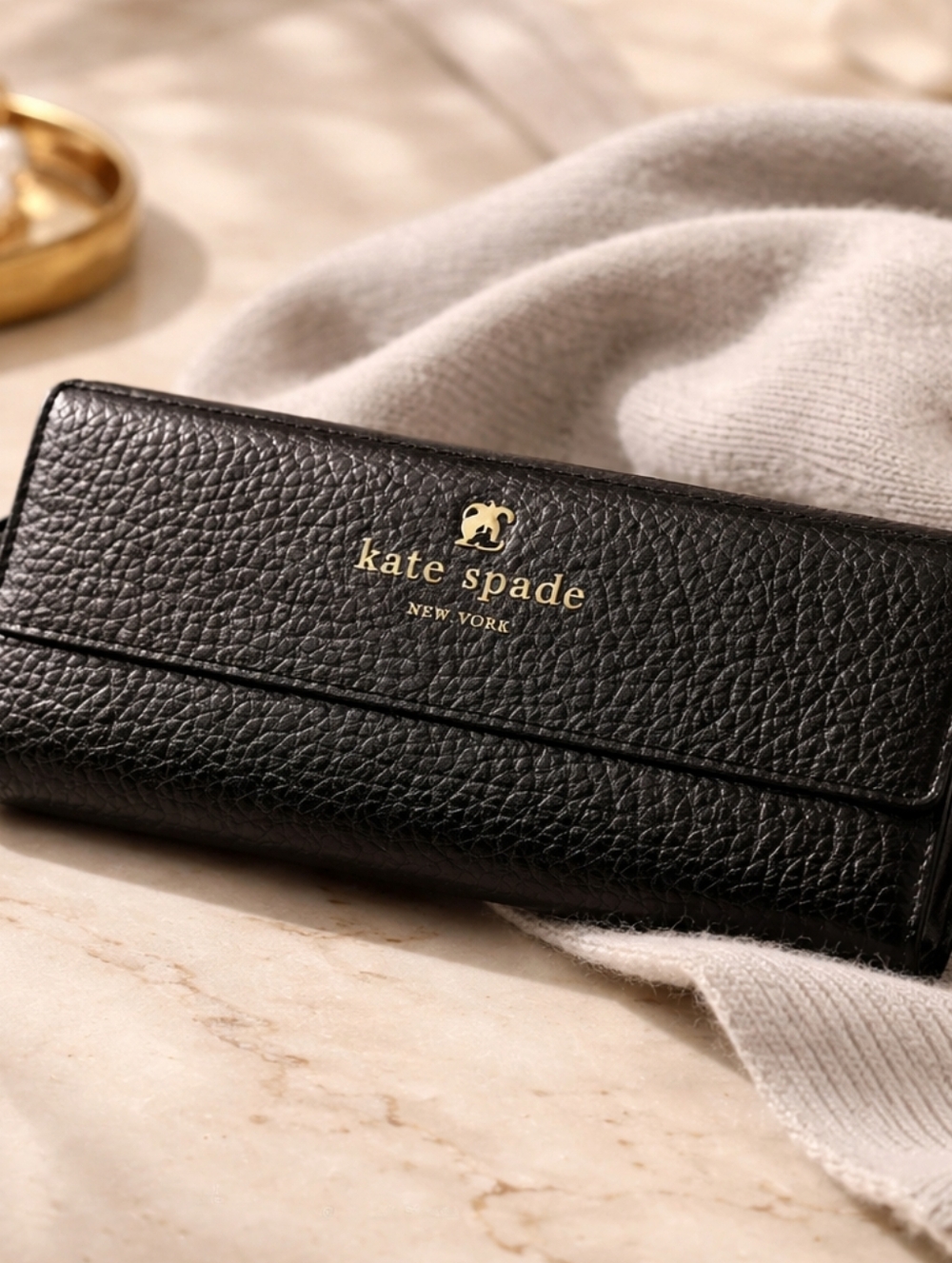 Kate Spade Black Snap Wallet Wristlet